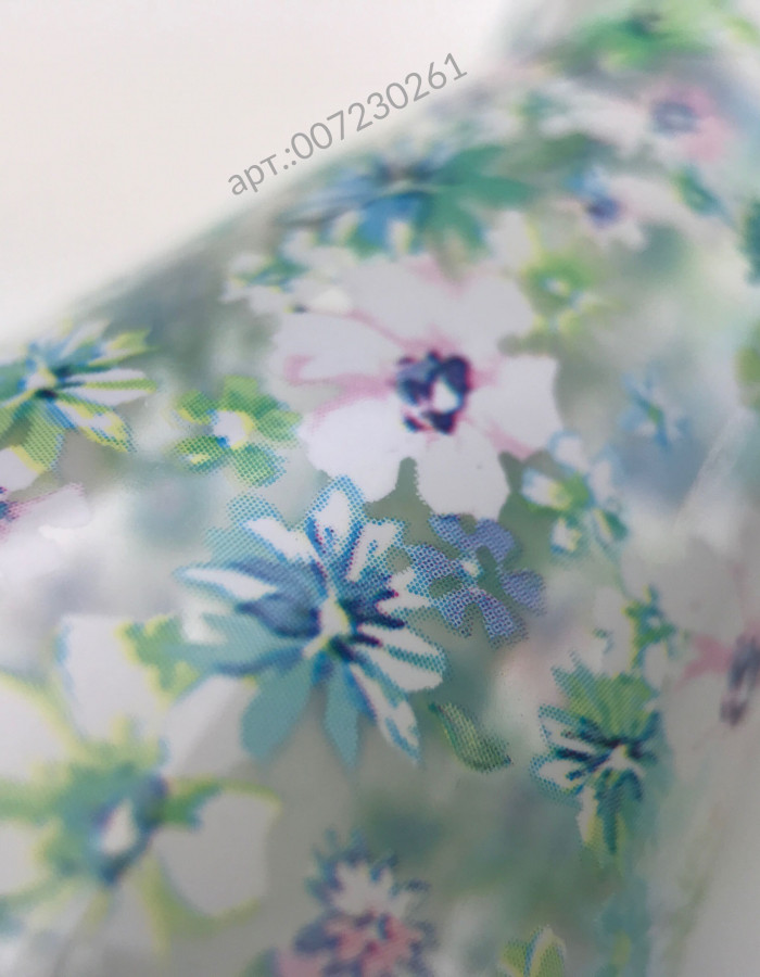 Фольга переводная цветной узор 4см х 1м 261 Фольга переводная цветной узор 4см х 1м 261