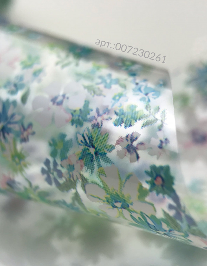 Фольга переводная цветной узор 4см х 1м 261 Фольга переводная цветной узор 4см х 1м 261