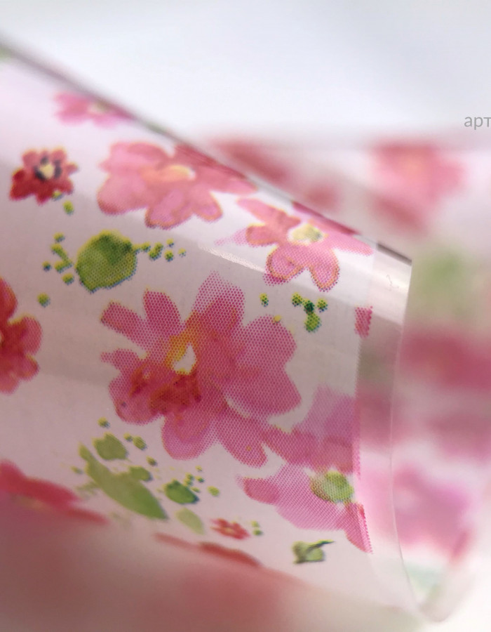 Фольга переводная цветной узор 4см х 1м 263