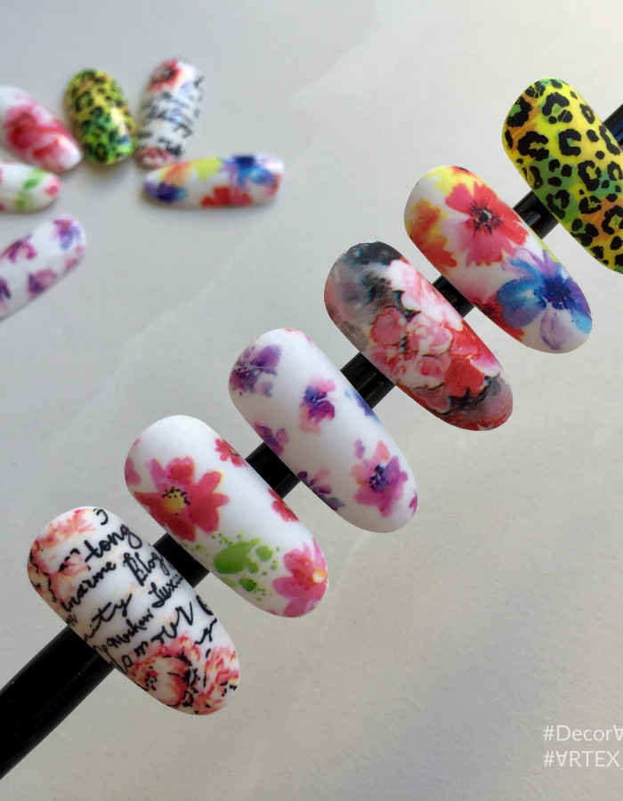 Фольга переводная цветной узор 4см х 1м 263