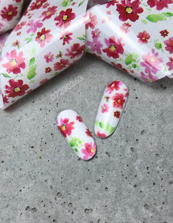 Фольга переводная цветной узор 4см х 1м 263 Фольга переводная цветной узор 4см х 1м 263