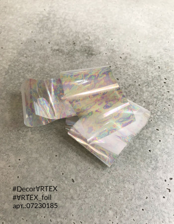 Фольга жемчужная с разводами 4см х 1м 185 Фольга жемчужная с разводами 4см х 1м 185