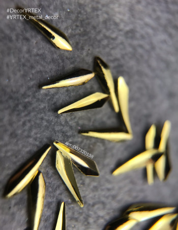 Капля полая золото 1х5 мм Капля полая золото 1х5 мм