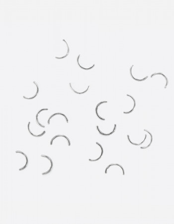 Металлический декор, дуга серебро 0,5х4 мм  Металлический декор, дуга серебро 0,5х4 мм