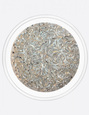 Металлический декор, дуга серебро 0,5х4 мм  Металлический декор, дуга серебро 0,5х4 мм