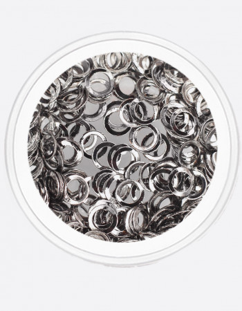 Металлический декор, круг черное серебро Ø 3мм Металлический декор, круг черное серебро Ø 3мм
