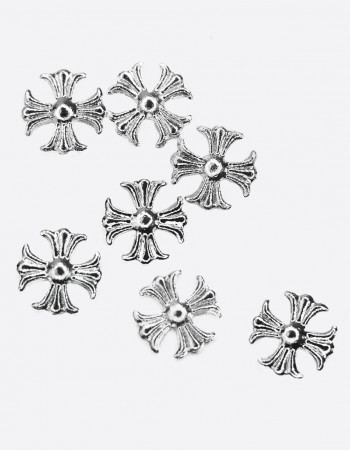 Металлический декор, мальтийский крест серебро 6х6 мм Металлический декор, мальтийский крест серебро 6х6 мм