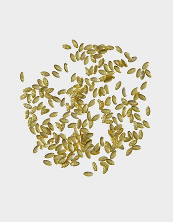 Металлический декор, олива с граненой поверхностью золото 1,5х3мм  Металлический декор, олива с граненой поверхностью золото 1,5х3мм