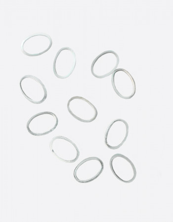 Металлический декор, овал матовый серебро 8х5мм Металлический декор, овал матовый серебро 8х5мм