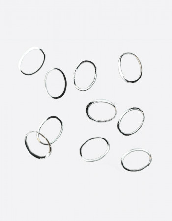 Металлический декор, овал серебро 9х6мм Металлический декор, овал серебро 9х6мм