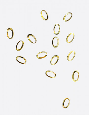 Металлический декор, овал золото 5х3мм  Металлический декор, овал золото 5х3мм