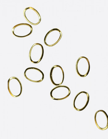 Металлический декор, овал золото 8х5 мм  Металлический декор, овал золото 8х5 мм