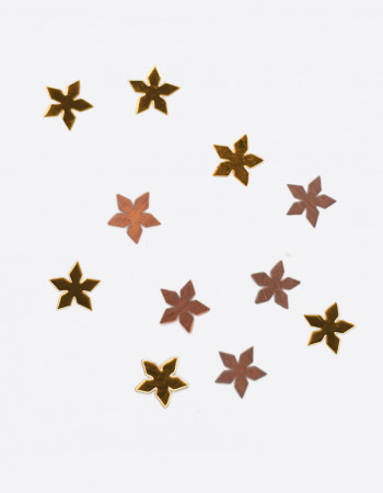 Металлический декор, пятилистник золото 3х3 мм Металлический декор, пятилистник золото 3х3 мм