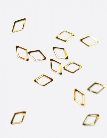 Металлический декор, ромб золото 5х3мм  Металлический декор, ромб золото 5х3мм