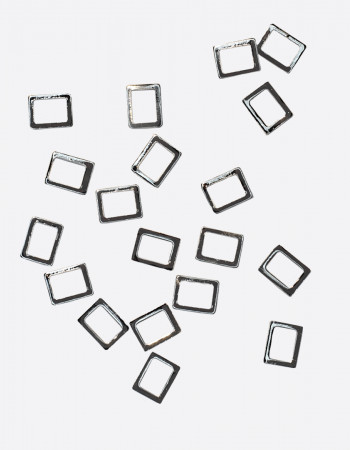 Металлический декор, широкий прямоугольник серебро 4,5х3,5мм Металлический декор, широкий прямоугольник серебро 4,5х3,5мм