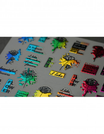 Наклейки, арт цветы текст 423 Наклейки, арт цветы текст 423