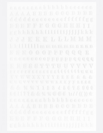 Наклейки, буквы белые 273 Наклейки, буквы белые 273