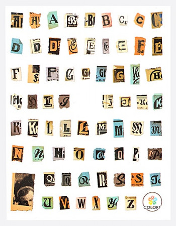 Наклейки, буквы газетные вырезки 121 Наклейки, буквы газетные вырезки 121