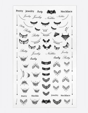 Наклейки, черные кружева 010 Наклейки, черные кружева 010