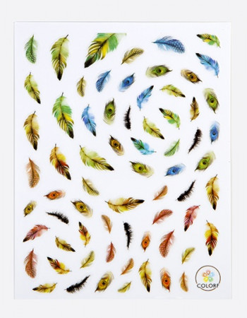 Наклейки, цветное перо 001 Наклейки, цветное перо 001