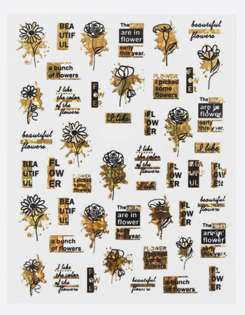 Наклейки, цветы голограмма 418 Наклейки, цветы голограмма 418