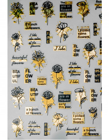 Наклейки, цветы голограмма 418 Наклейки, цветы голограмма 418