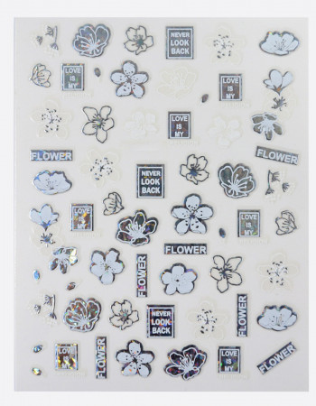 Наклейки, цветы голограмма 422 Наклейки, цветы голограмма 422