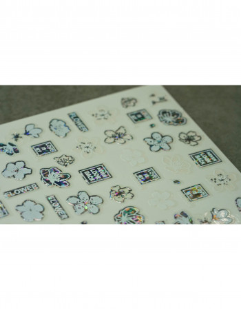 Наклейки, цветы голограмма 422 Наклейки, цветы голограмма 422