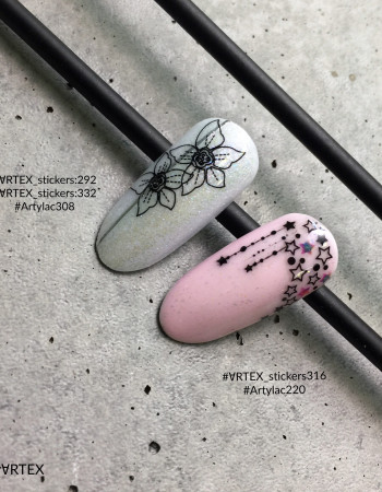 Наклейки, цветы контурные черные  Наклейки, цветы контурные черные