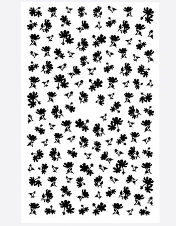 Наклейки, цветы трафарет черные 232 Наклейки, цветы трафарет черные 232