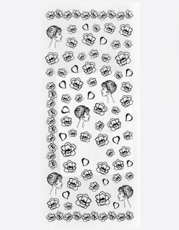 Наклейки, фиалка, профиль контурные 236 Наклейки, фиалка, профиль контурные 236