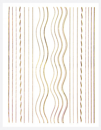 Наклейки, фигурные линии золото 331 Наклейки, фигурные линии золото 331