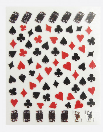 Наклейки, карты красные и черные 380 Наклейки, карты красные и черные 380