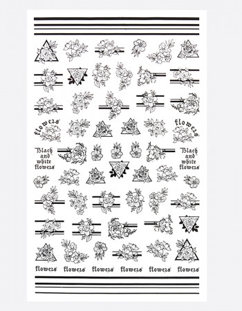 Наклейки, контурные цветы 362 Наклейки, контурные цветы 362