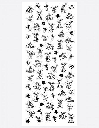 Наклейки, кролики контурные 242 Наклейки, кролики контурные 242