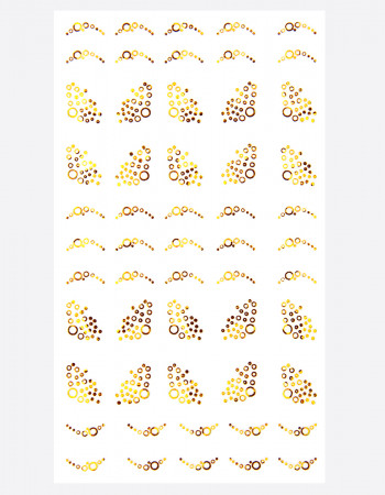 Наклейки, круги голография, золото 303 Наклейки, круги голография, золото 303