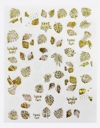 Наклейки, листья голограмма 416 Наклейки, листья голограмма 416