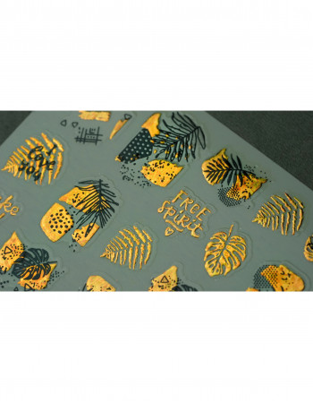 Наклейки, листья голограмма 417 Наклейки, листья голограмма 417