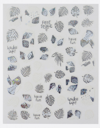 Наклейки, листья голограмма 421 Наклейки, листья голограмма 421