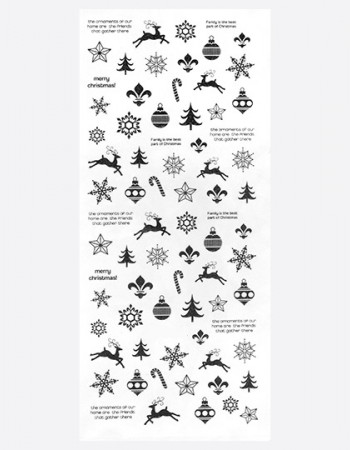 Наклейки, новогодние игрушки 086 Наклейки, новогодние игрушки 086