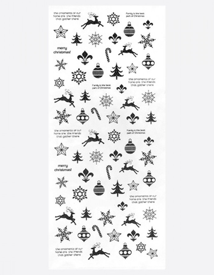 Наклейки, новогодние игрушки 086 Наклейки, новогодние игрушки 086