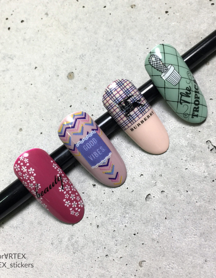 Наклейки, орнамент цветочный геометрия 326 Наклейки, орнамент цветочный геометрия 326