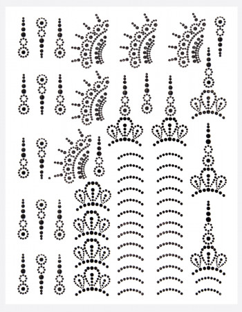 Наклейки, орнамент серебро 328 Наклейки, орнамент серебро 328