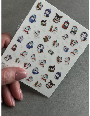 Наклейки, пингвин и мишка 390 Наклейки, пингвин и мишка 390