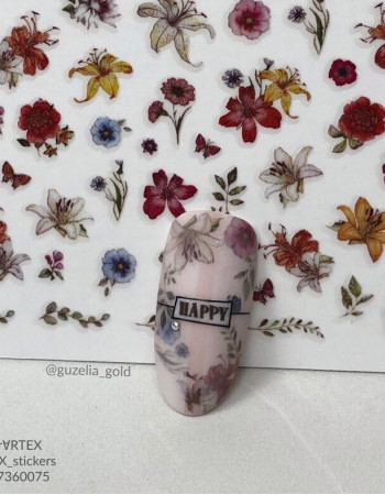 Наклейки, полевые цветы 075 Наклейки, полевые цветы 075