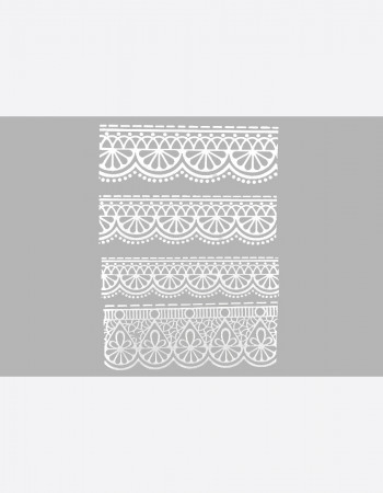Наклейки, полоски, кружева белые 253 Наклейки, полоски, кружева белые 253