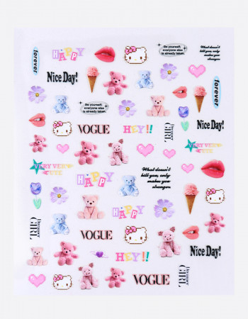 Наклейки, розовые мишки 450 Наклейки, розовые мишки 450