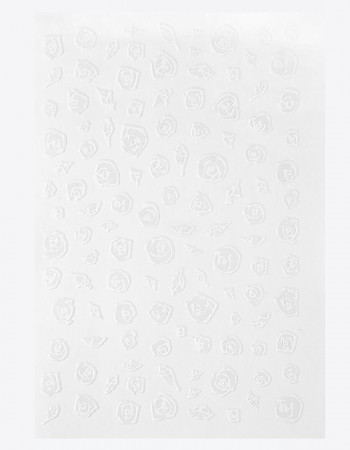 Наклейки, розы контурные белые 293 Наклейки, розы контурные белые 293