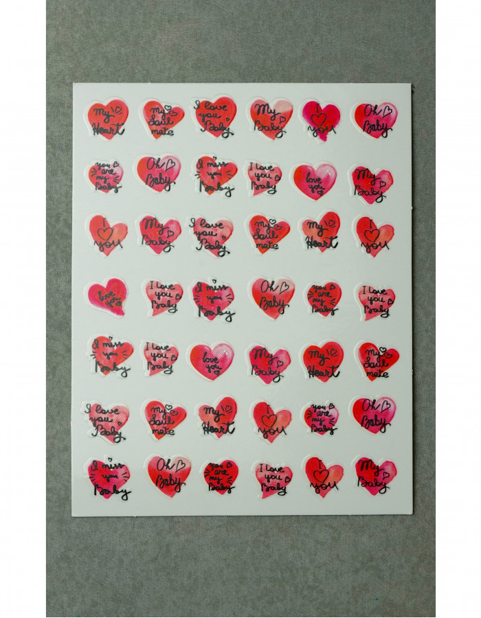 Наклейки, сердце текст 409 Наклейки, сердце текст 409