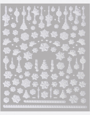 Наклейки, снежинки белые 353 Наклейки, снежинки белые 353